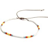 Boho Anklet, Native American Jewelry, Unique Thin Beaded Ankle Bracelet for Women or Girls, Colorful Bohemian Hippie Beach Waterproof Foot Jewelry, Handmade by Tribes