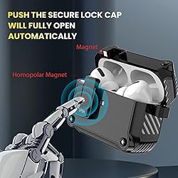 Lopnord Case for Airpods Pro Case Cover with Lock
