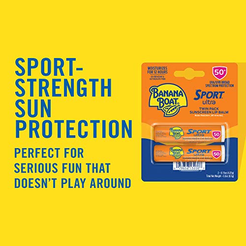 Banana Boat Sport Ultra SPF 50 Lip Sunscreen 2 Pack SPF Lip Balm Pack