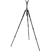 Trakiom 3-in-1 Shooting Stick Hunting Tripod Stand Shooting Tripod Gun Rifle Rest with Height Adjustment Center Column,Shooting Monopod Bipod Tripod with V Yoke for Hunting Shooting and Outdoor