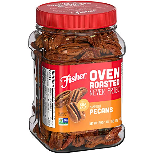 Fisher Snack Oven Roasted Never Fried Mammoth Pecans, 17 Ounces, Made