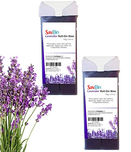 SAVBIN 2-Count Roll-On Lavender Depilatory Soft Wax