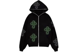 PZLDEYTAY Women Men Casual Hoodie Y2k Graphic Zip Up Unisex Sweatshirts Oversized Pullover Jacket Streetwear