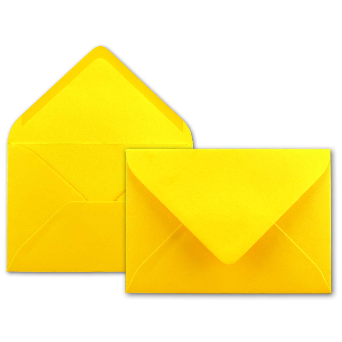 Neuser FarbenFroh 80g/m², B6 envelopes, 175 x 125 mm, Wet Sealing Gesamtparent 50 Umschläge Honey Yellow