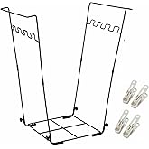 Garden Trash Bag Holder - Outdoor Leaf Bag Support Stand Multi-Use Metal Garbage Bag Holder Frame Holds 30-45 Gallons Bag for Leaves, Camping, Yard Weeding, Lawn Party