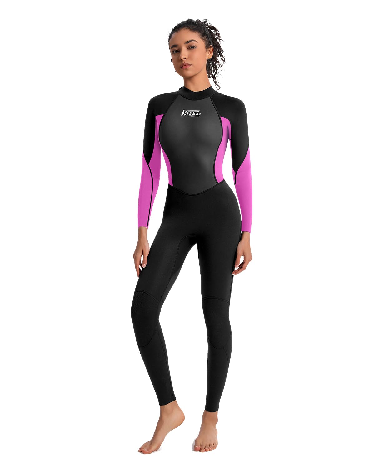 Photo 1 of KMT Women Wetsuit, Womens 3/2mm Wetsuits Full Upgrade CR Neoprene Wet Suits Back Zipper