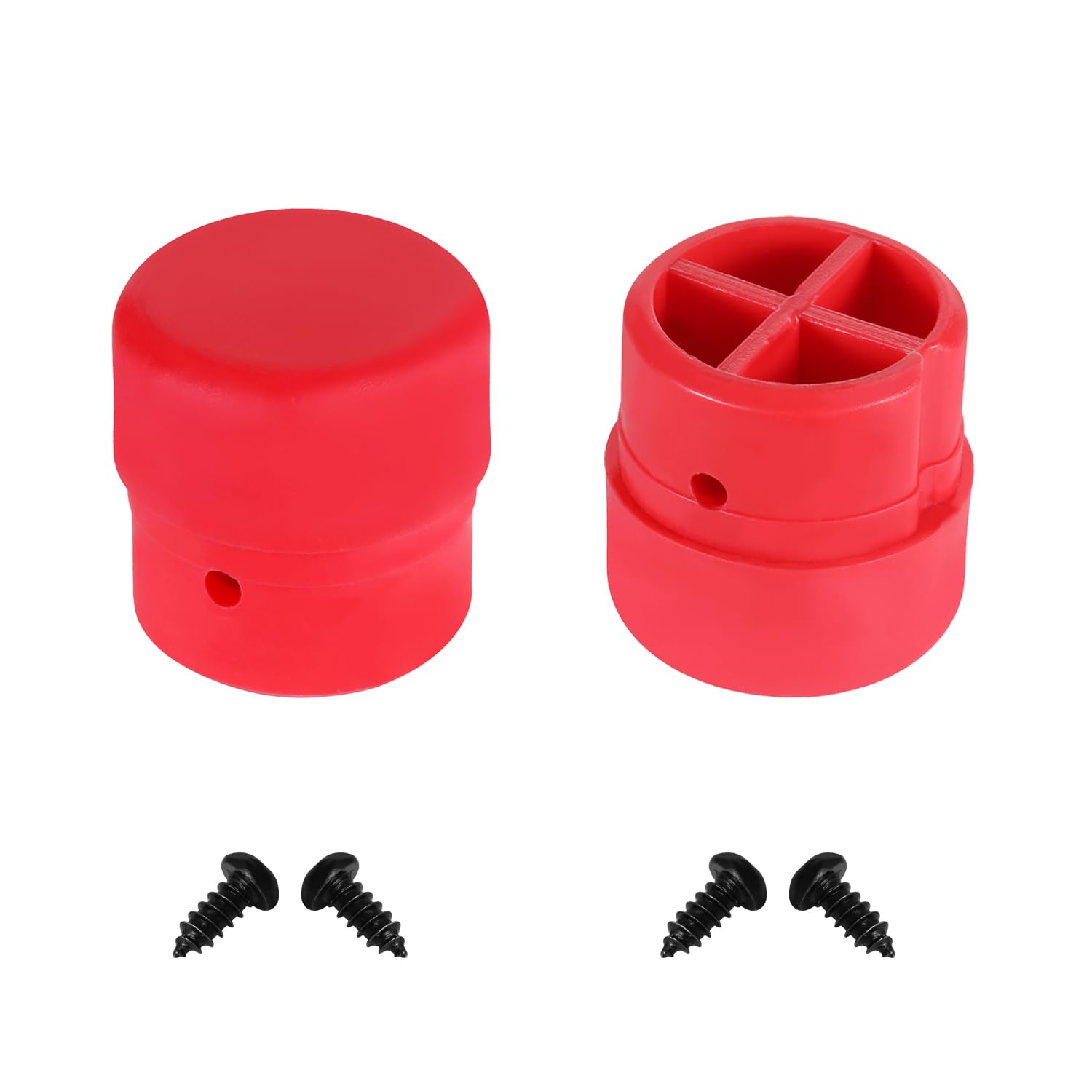 KAMIER Upgraded Plastic Tips Replacement for Razor Crazy Cart XL DLX Shift Drifter Cart Stabilizing Post Kids Electric Go Kart Front Plastic Post Parts Red (Set of 2) Part W25143490214