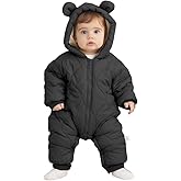 AiWMGL Baby Boy Snowsuit Newborn Winter Jumpsuit Romper Coat Clothes Outwear Onepiece Hoodies Toddler