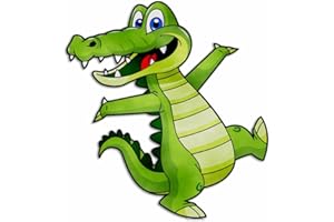 ASTUTE GRACE Funny Alligator Stickers - 6" Cute Self-Adhesive Reptile Decals for Cars, Walls, Phones, Laptops, Nursery, Kids' Rooms, Durable and Fun Design | AG-909