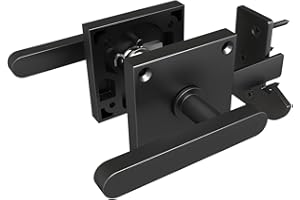Sdstone Double Side Gate Latch,Heavy Duty Swinging Door Latch Gate Hardware for Wooden Fence,Gate Hardware for Left Inswing Outdoor Wooden Gates, Pool Gate, Backyard, Garden