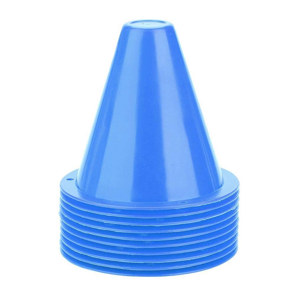 Niady Training Cones,10pcs Soccer Training Cone Football Barriers Plastic Marker Holder Accessory (Blue)