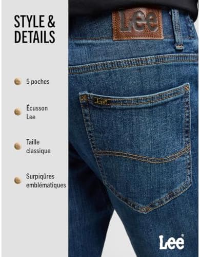 Extreme Motion Straight Jeans Homme, Blue Maddox, 40W / 30L