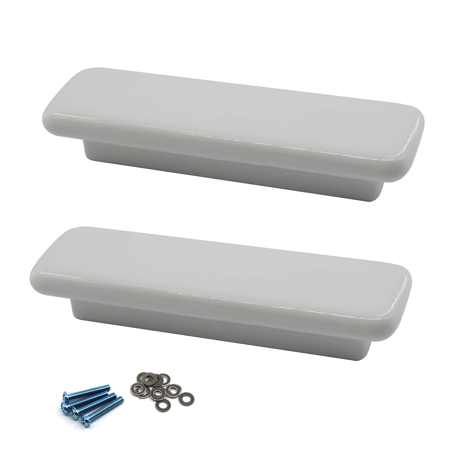 Zerniple White Ceramic Handle Pull Door knobs Cabinet Handles for Children's Room (2 Pieces)