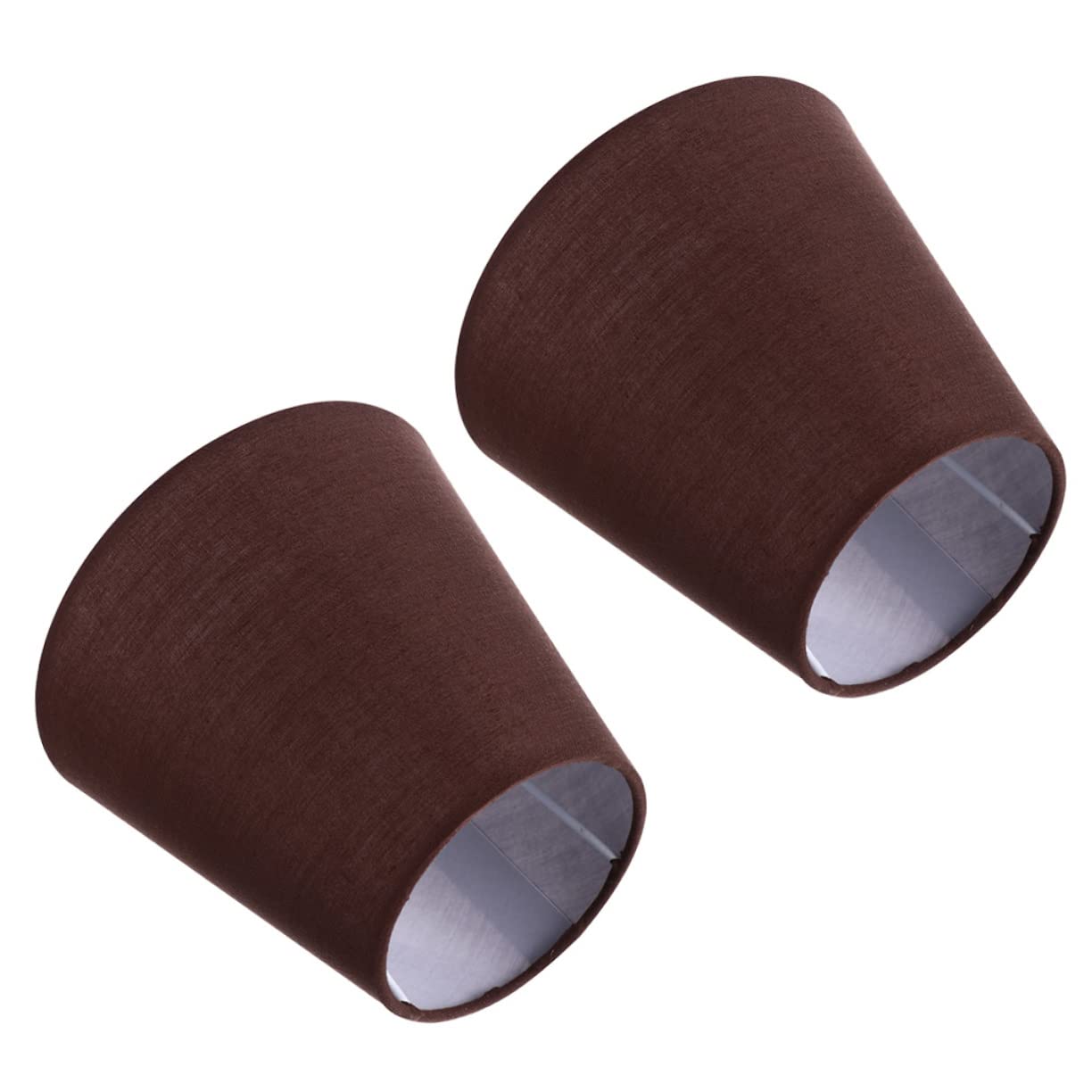 CAXUSD 2 Pcs Decorative Cloth Lamp Shades for Chandelier Wall Lamps Tapered Drum Light Shade Accessories for Ceiling Bedside Lighting Compatible with Various Bulb Types