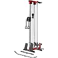 Wall Mount Cable Station, Space Saving High/Low Cable Crossover Machine, LAT Pull-Down Machine with Adjustable 18 Positions Dual Pulley System for Home Gym Fitness Equipment
