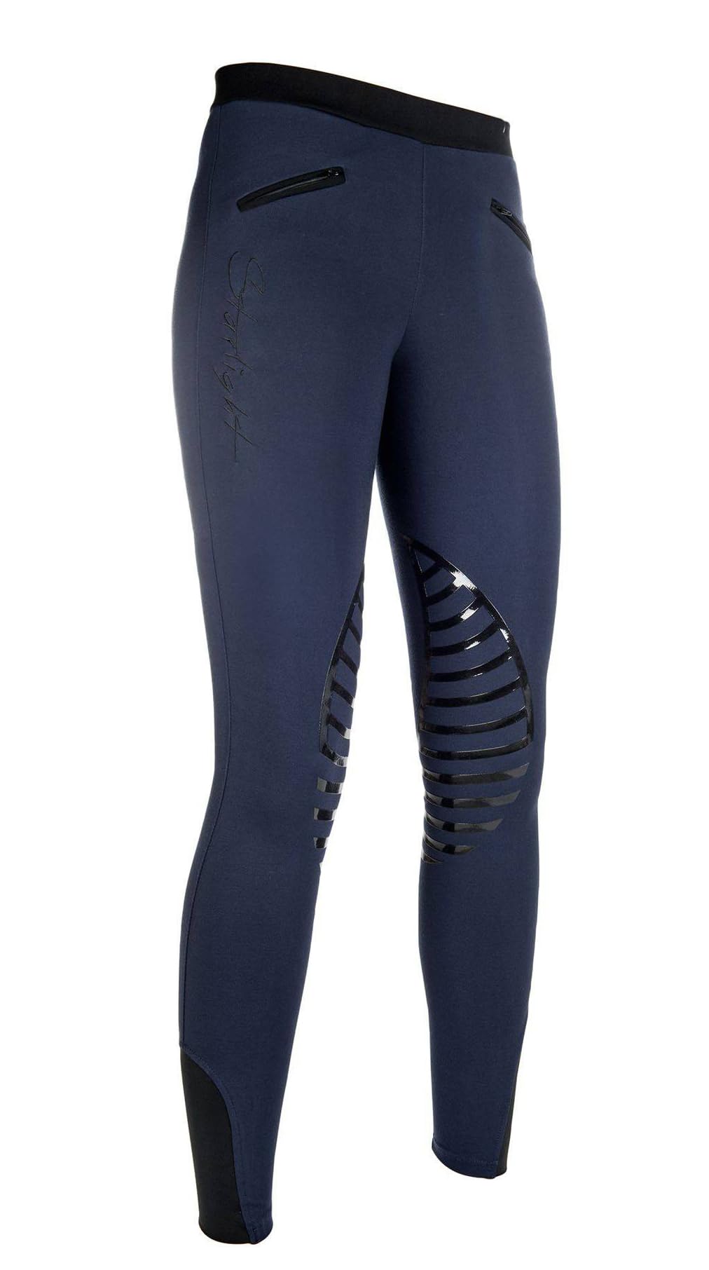 HKM Women's Reitleggings Starlight Breeches, Multicoloured (sand/dunkelgrau), 42