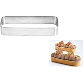 1Pc Silver Rectangle Mousse Ring Mold,160mm Stainless Steel Baking Tiramisu Mold Mini Cookie Cutters, DIY Kitchen Baking Cakes Dessert Pies,Cake Rings,Baking Tools and Accessories,Kitchen Gadgets