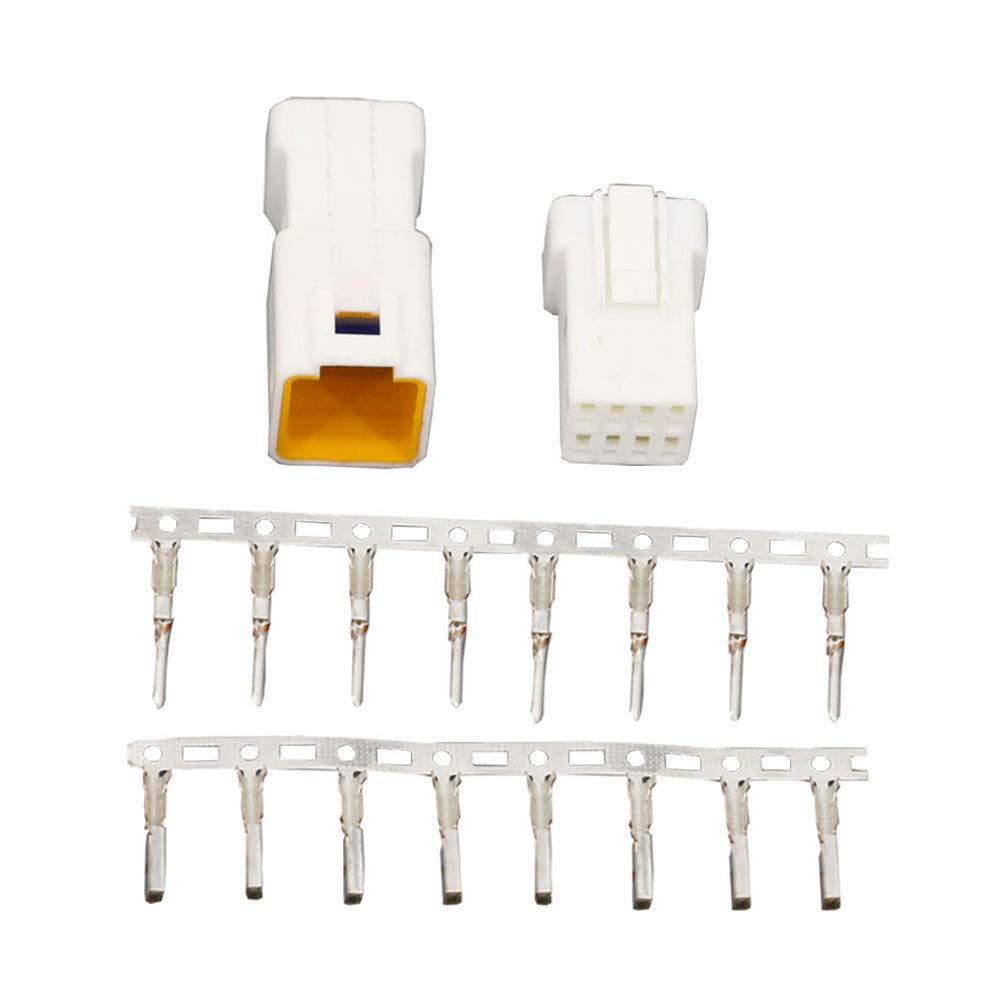 5 Sets Automotive Connectors 08T-JWPF-VSLE-S and 08R-JWPF-VSLE-S 8 Pin Waterproof Connectors Male and Female