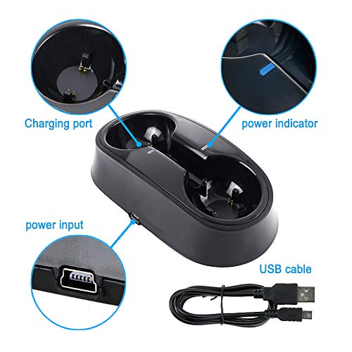 YOUSHARES Dual Charging Dock for PlayStation Move Controller Charging