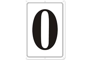 I-COWFUN Premium Aluminum Number Signs 0-12" X 8" Numbered Signs for Parking Lot and Outdoor Use, Metal Number Sign 0-99, Long Lasting, Fade-Resistant, Easy Mounting, High Visibility