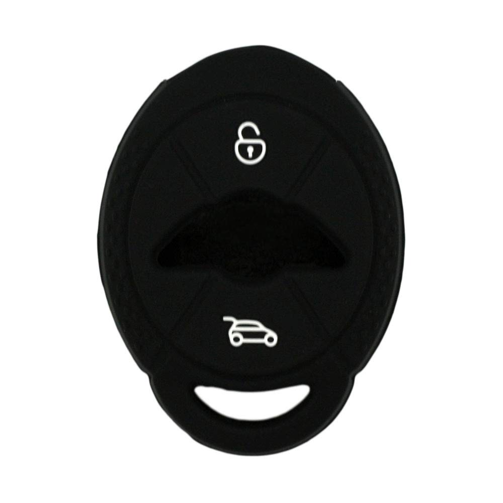 BROVACS Silicone Cover Protector Case Holder Skin Jacket Compatible with BMW Mini Cooper 3 Button Remote Key Fob CV4904 Black