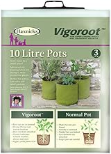 Haxnicks Medium Vigoroot Plant Pots 10L Green - Stronger Roots & Plants view 2