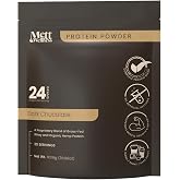 Dark Chocolate Grass-Fed Whey and Hemp Heart Protein by Mett Wellness | 24g protein per serving with bovine collagen, gut-friendly fiber, and no artificial preservatives, sweeteners, or fillers