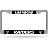 NFL Rico Industries Las Vegas Raiders 12" x 6" Silver Chrome Frame 12" x 6" Chrome Frame - Car/Truck/SUV Automobile Accessory