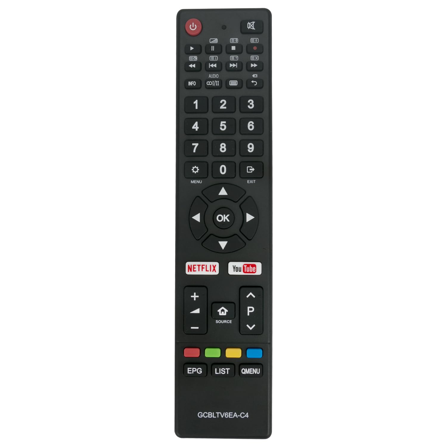 AULCMEET Replacement Remote Control GCBLTV6EA-C4 Fit for Chiq LED UHD TV U50G6 U55G6 U65G6 U55G7 U70G8 U75G8 U75G8 L32G5 L32H5 L40H5 L43G5 U43H6 U50H6 U50G6 U50G9 U55G6 U55G7 U55G9 U55H6 U58E7