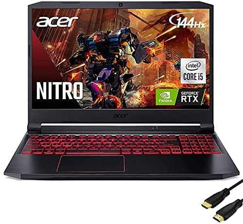 2021 Acer Nitro 144Hz FHD IPS Premium Gaming Laptop, 10th