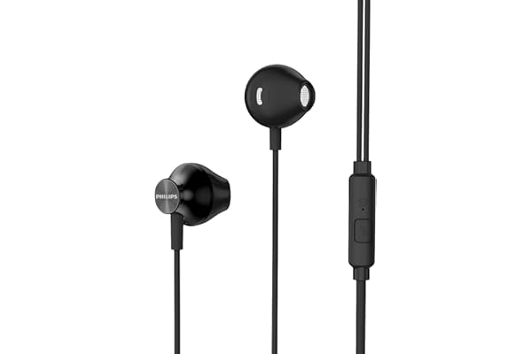 PHILIPS, Fone de Ouvido com Microfone, TAUE101BK/00, Com fio de 1,2 metros, intra-auricular, Preto