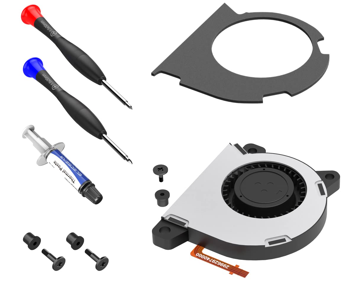 ElecGear Replacement Internal Cooling Fan Compatible with Nintendo Switch Lite HDH-001, 44mm, CPU Heatsink Cooler, Thermal Compound Paste, Screwdriver and Repair Tool Kit