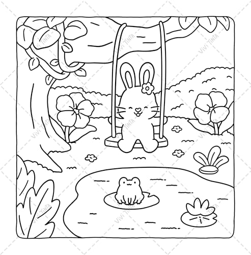 Fuzzy Tales: Fairycore Coloring Book for Adults & Teens Featuring Adorable Animals Characters (Fuzzy Friends Coloring)
