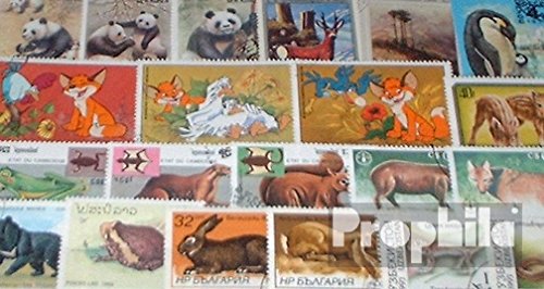 Prophila Collection Motives 200 various Animals stamps (Stamps for collectors) Other mammals (monkeys/dinosaurs/elephants ...)