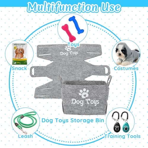 Ousiya 12 Pcs Puppy Teething Toys Set, Small Breed Chew Toys with Storage Case, Suitable for 8 Weeks Puppies