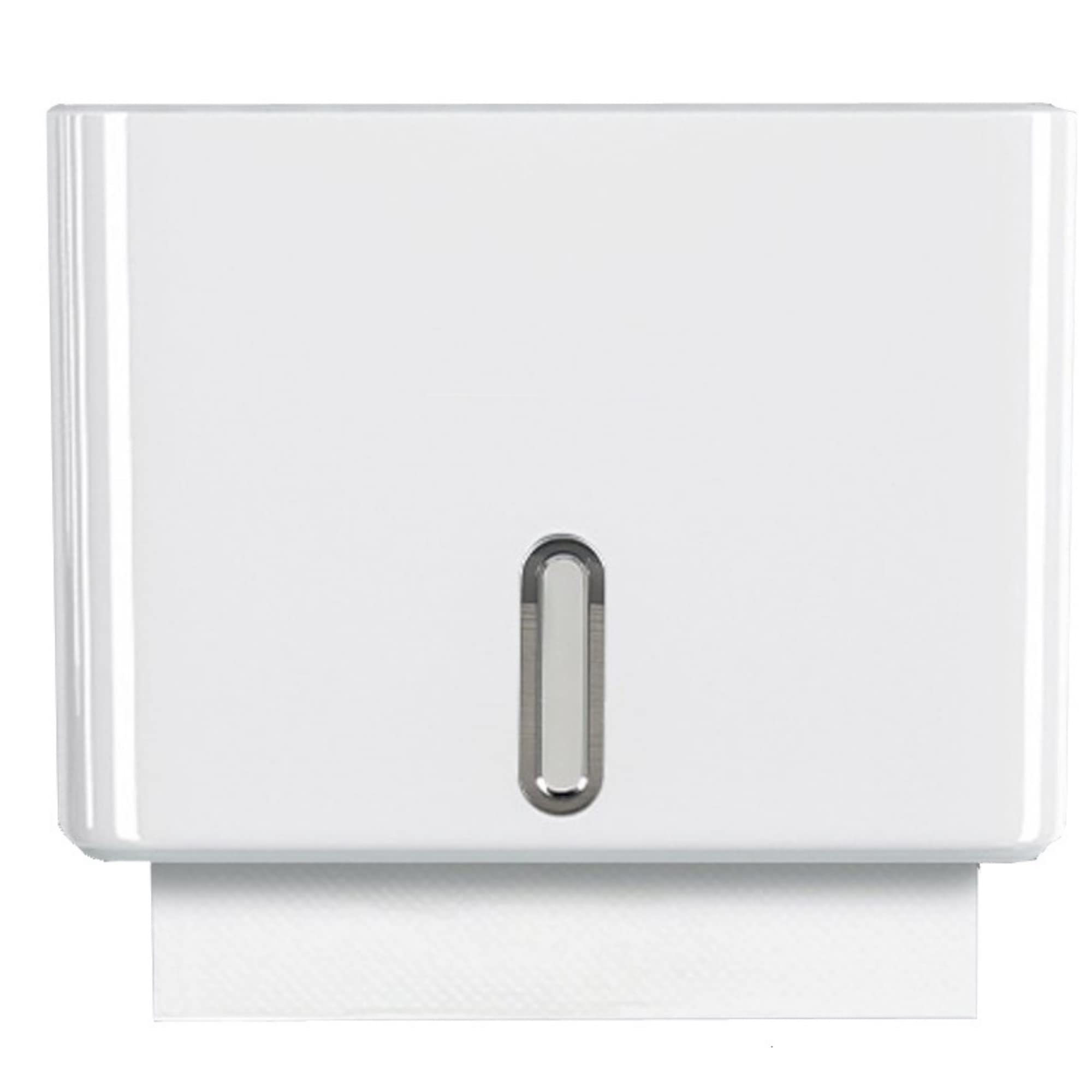 Dexpro Lockable Paper Towel Dispenser Holder C/Z Fold Wall Mounted for Hotels, Bathrooms, Washrooms and Toilets: White