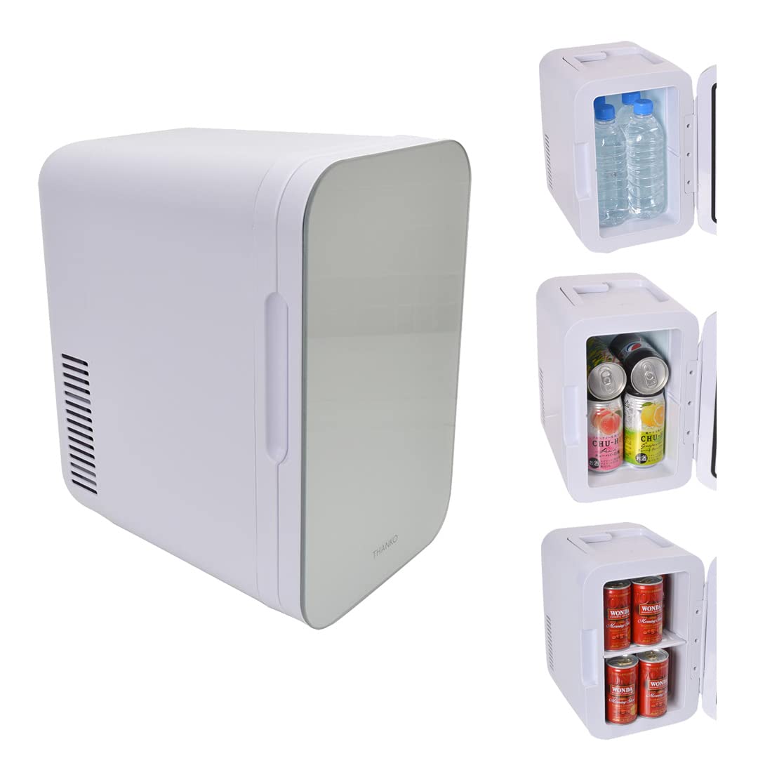 THANKO 6L 保温庫 保冷庫 静音 冷温庫 小型冷蔵庫 保温機 ミニ 温め ポータブル 冷蔵庫 小型 卓上 小さい 車載 家庭用 自分専用おとしずか冷温庫 (容量6L)商品画像