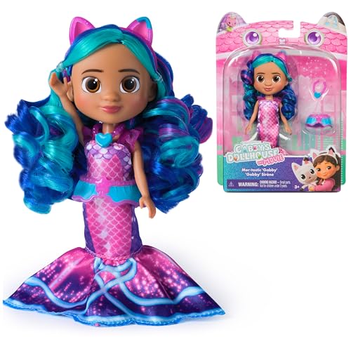 Gabby's Dollhouse DreamWorks The Movie, Mer-Tastic Gabby Doll, with Mermaid Themed Doll Clothes & Doll Accessories, Kids Toys for Girls & Boys Ages 3 and Up