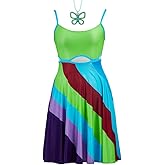 13 Going On 30 Cosplay Costume Jenna Rink Dress Outift with Butterfly Necklace Accessories for Women