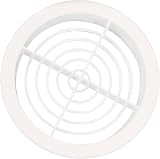 SmartHome 4 Pack 68mm White Plastic Round Soffit Air Vents UV Resistant Roof view 7