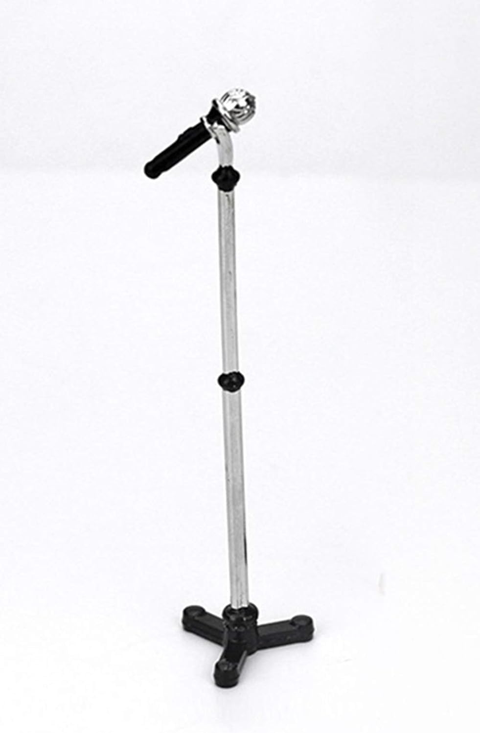 Black 1:12 Scale Miniature Microphone with Stand - 90x18mm Dollhouse Decoration | Realistic Doll Furniture Accessories for Model Scenes,Miniature Accessories, Dollhouse Furniture