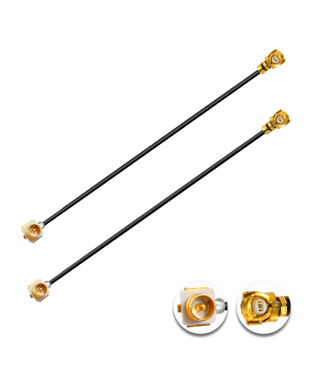 Vecys 2PCS U.F.L1 Male to U.F.L1 Female Cable 2" /5CM U.F.L1 1.37mm Low-Loss Extension Cable