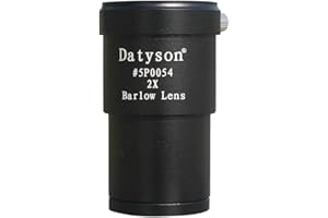 2X Barlow Lens 1.25'' Fully Metal 2 Times Magnification for Astronomical Telescope Eyepiece Ocular
