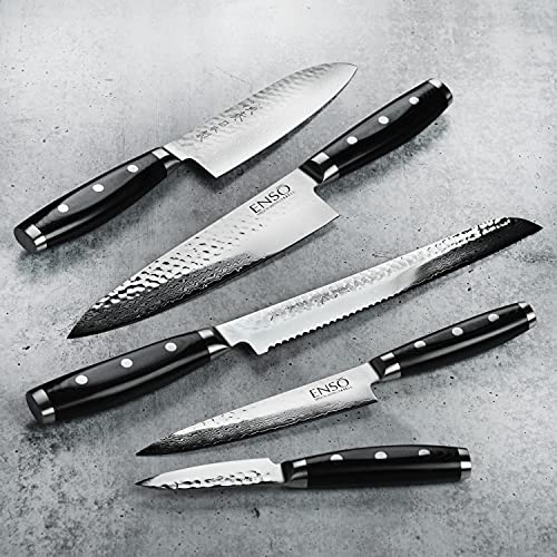 Enso Knife Set Made in Japan HD Series VG10 Hammered Damascus