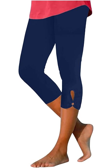 Leggins Piratas Mujer OLIPHEE Cortos Leggings Por Encima De La