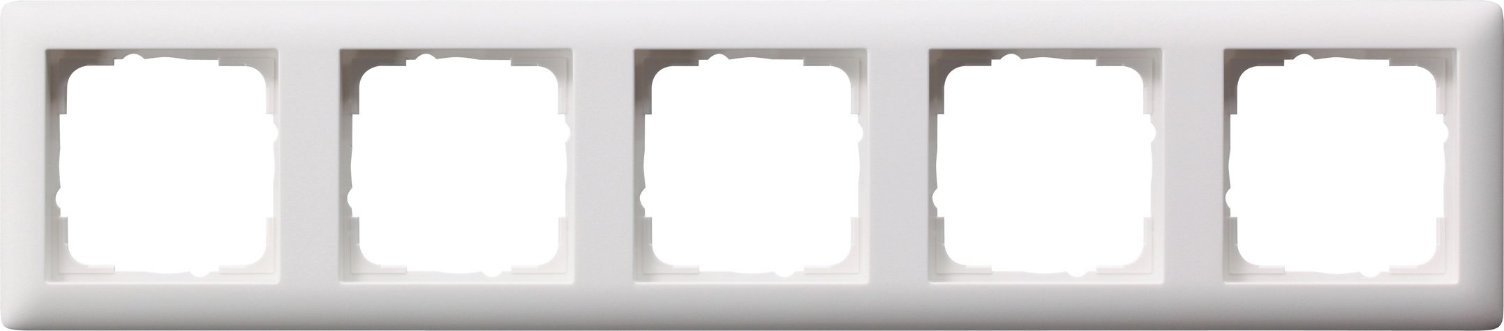 Gira 021504 Cover Frame 5-Way Silky Matt Pure White