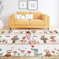 Bammax Baby Play Mat, Foam Playmat for Baby Floor Play,Foldable Baby Crawling Mat Large Soft Thick Baby Mat, Water-Proof...