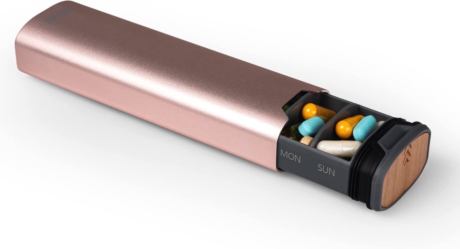 7-Day Pill Organiser, Weekly Pill Box, Premium Technology-Liked Organiser | Large Capacity, Moisture-Proof & Minimalism Design for Vitamins, Fish Oils, Supplements | Exclusive Sales via Solometric