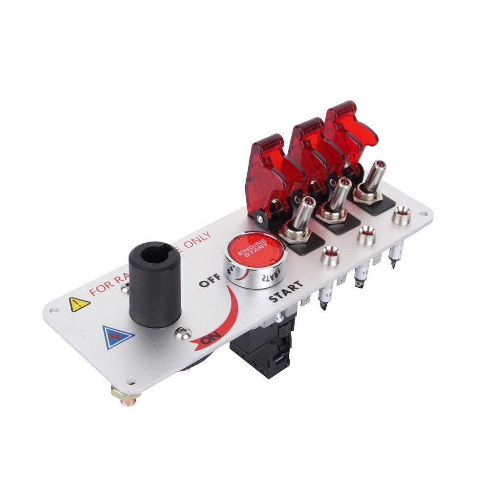 Yosoo Racing Car Auto 12V LED Toggle Ignition Switch Panel Engine Start Push Btns Q2YY