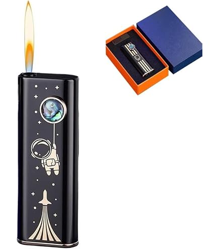 Amazon.com: DHJIQAZQ Butane Torch Lighter, Silent Ignition Lighter,  Windproof Open Flame Lighter, Metal Lighter, Butane Lighter (Without  Butane)(Red A) : Health & Household